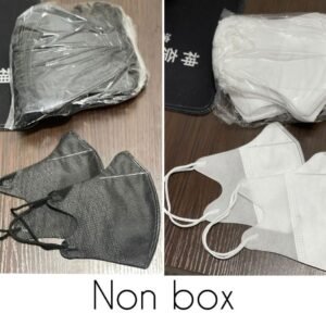 MASKER DUCKBILL HITAM PUTIH NON BOX PER 12