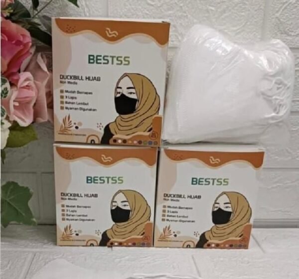Duckbill Hijab Putih 10 Box