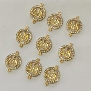PLAT KERUDUNG ALLAH BULAT GOLD A PERLUSIN