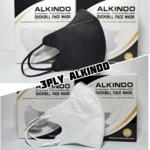 MASKER DUCKBILL ALKINDO HITAM PUTIH PER 10BOX