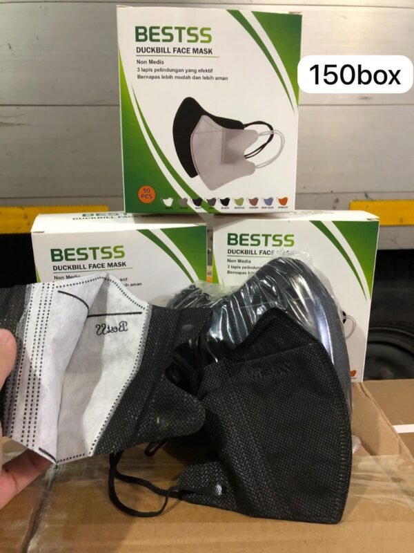 MASKER DUCKBILL HITAM BEST PER 12BOX