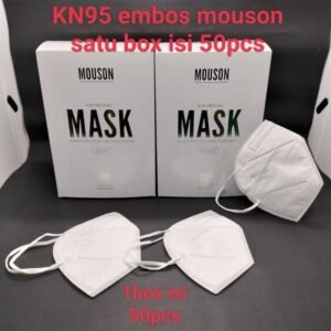 MASKER KN95 EMBOS MOUSON PUTIH PER10BOX