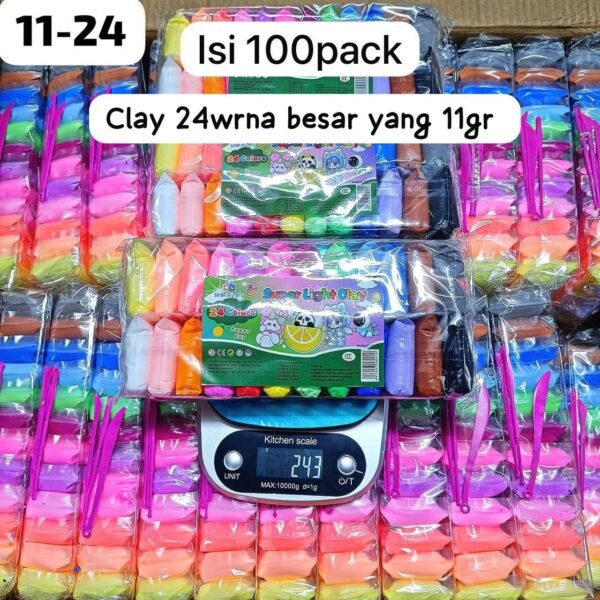 MAGIC CLAY 24 WARNA 11GRM SUPERLIGHT PER10PACK