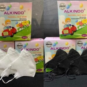 MASKER KIDS ALKINDO HITAM PUTIH PER 10BOX