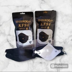 MASKER KF94 4PLY HITAM PER12PAX