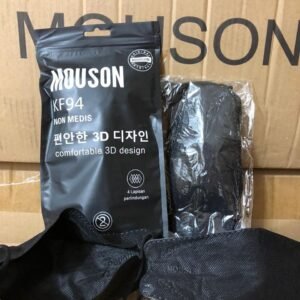MASKER KF94 MOUSON HITAM PER 10 PAX