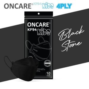 MASKER ONCARE KF94 KIDS HITAM PER 10PAX