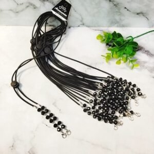 STRAP MASKER KRISTAL HITAM PERLUSIN