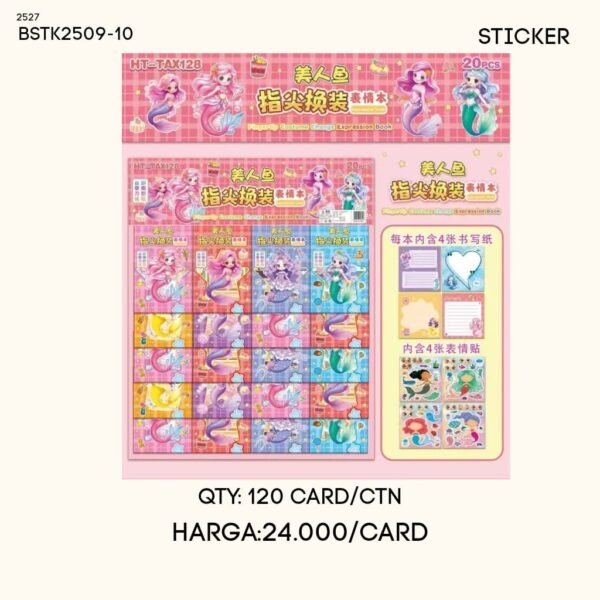 STICKER MAKEUP HT-TAX128 MERMAID PERCARD